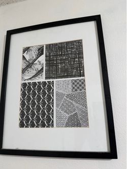 VINTAGE ART FRAME BLACKWORK ART