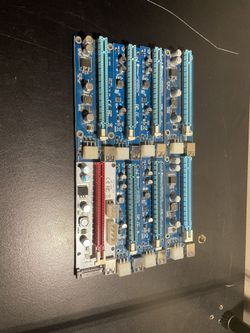 8PACK PCI-E 1x to 16x Powered USB3.0 GPU Riser Extender Adapter Card