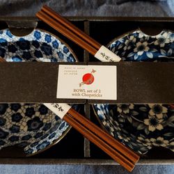 Bowls With Chopsticks 