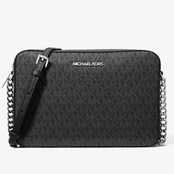 MICHAEL KORS BLACK JET SET LARGE LOGO CROSSBODY BAG, NEW WITH TAGS , WILL COME IN GIFT BAG!