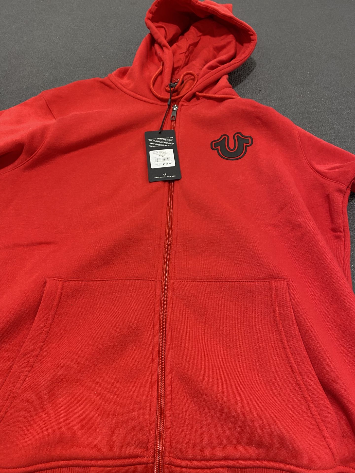 True religion red sweatshirt XL
