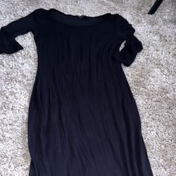 Xl  Black Long Shirt Dress 