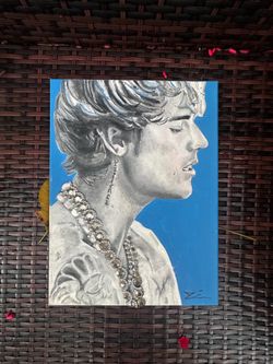 Justin Bieber oil painting