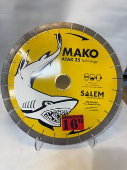 Mako Salem shogun 16 inch diamond bridge saw blade