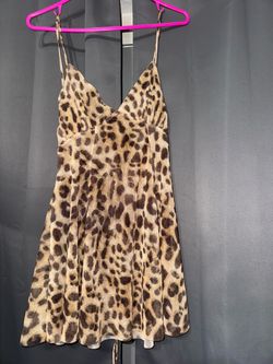 Leopard Print Mini Slip Dress