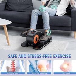 Under Desk Elliptical Machine, Mini Electric Desk Cycle with Remote Control, 5 Gears Adjustable Pedal Resistance and Durable Non-Slip Panel, Saving Sp