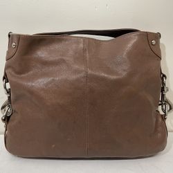 Rebecca Minkoff ~ Nikki Brown Silver Studded Handbag Hobo Purse ~ 14" x 10" x 4"