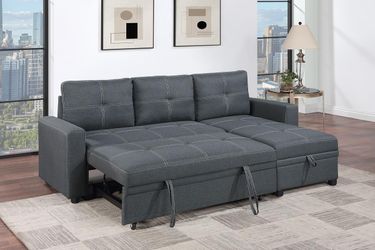 NEW! Convertible Sectional, Sectional Sofa Bed, Sleeper Sofa, Sectionals, Sofa, Couch, Sleeper Sofa Couch, Sectional Sofa with Pull-Out Bed w/ Storage