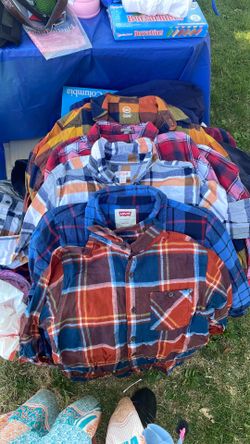 Boy Plaid button  multicolors flannel