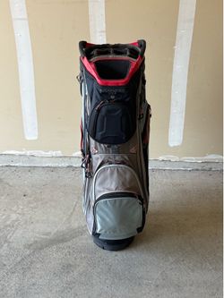 Sun Mountain C-130 Golf Cart Bag - 14-Way Divider (Charcoal/Black/Red)