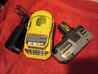 18 Volt Ryobi 6.0 Battery And Charger $$100 Fijo