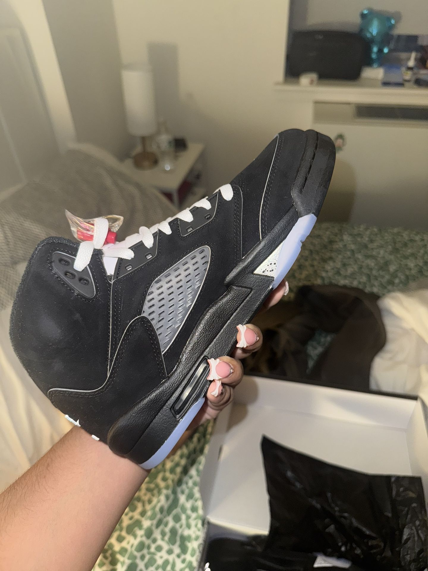 Brand New Air Jordan 5 Black Metallic Reimagined Size 7