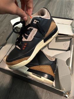 Air Jordan 3 Black Brown Sneakers