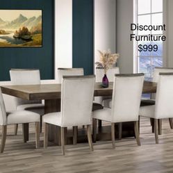 9 Pc Dining Table Set 