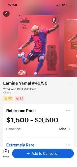Lamine Yamal 2024 Wild Card Chase RC #46/50