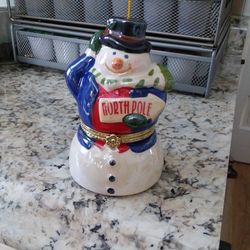 Mr.Christmas Ceramic Snowman Music Box