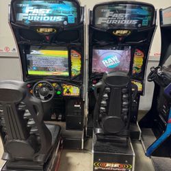Fast & Furious Sit Down Driving Racing Arcade game LCD Paul Walker F4