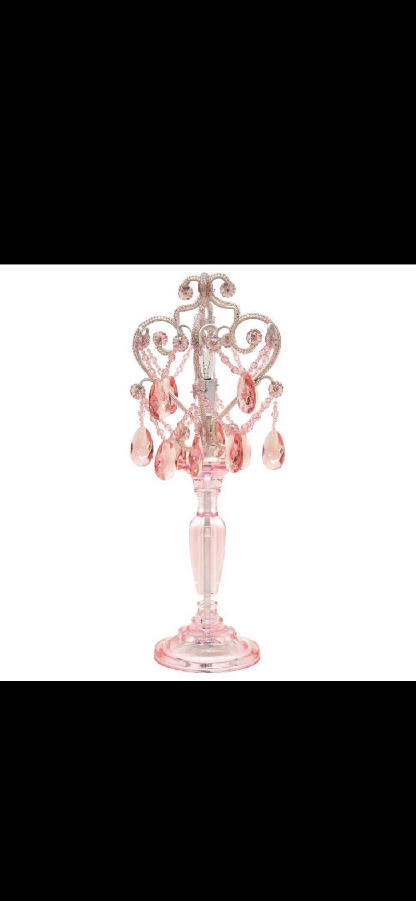 Pink Chandelier Table Lamp