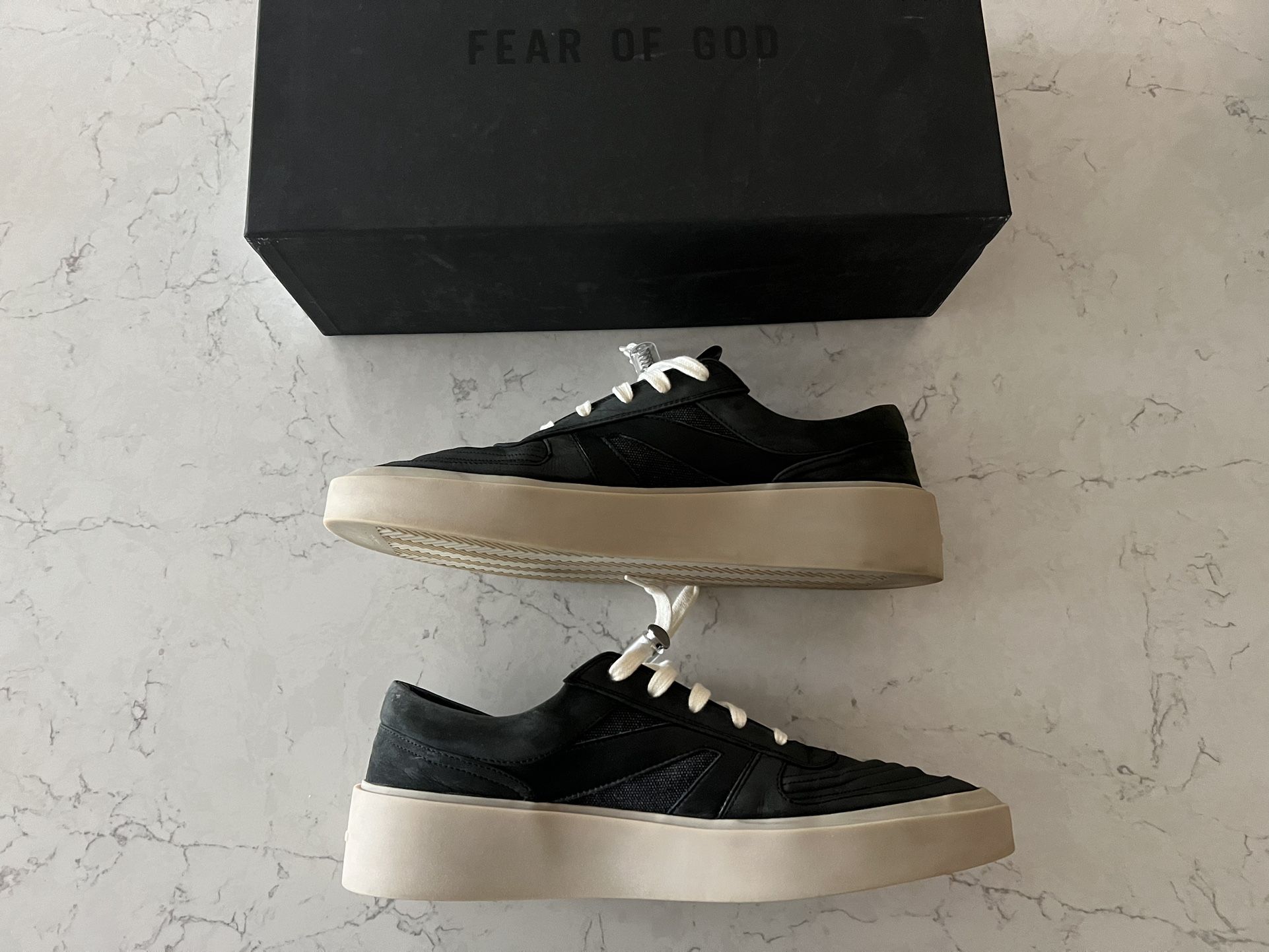 Fear of god skate low 101 sneaker shoe sz 45 black gum Italian 