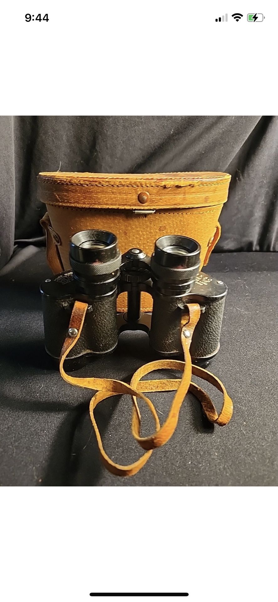 Vintage Hilton Japan Power Guide 6x30 Binoculars Degree with Case
