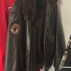 Leather Bomber Jacket 