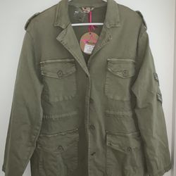 NWT PLACE DU JOUR SAHARAN JACKET WITH RHINESTONES