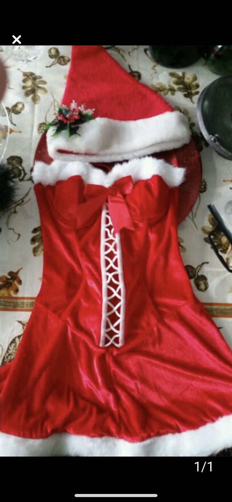 Halloween Costume Santa Baby! Size Small