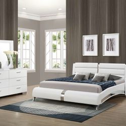 4 Piece Bedroom Set Include Queen Bed, Dresser, Mirror, 1 Nightstand…Optional Chest and sizes can be added