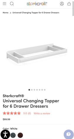 Storkcraft® Universal Changing Topper for 6 Drawer Dressers