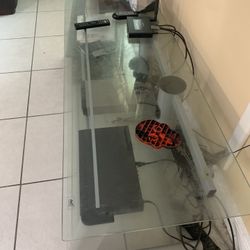  A Large Glass TV Stand 