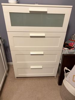 Ikea Brimnes White 3 & 4 drawer dressers and night stand