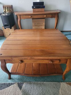 Coffee table and matching console table