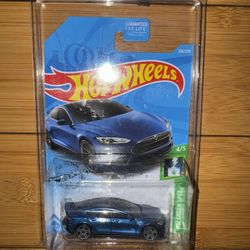 Hot Wheels Tesla Model S Blue 