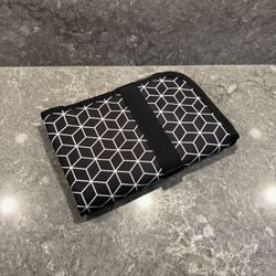 Portable Extra Large Waterproof Diaper Changing Pad (Black 3D Cube Design) Mat Fits Baby + Toddler