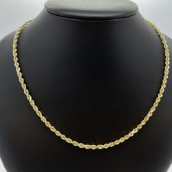 New 14K Solid Gold Rope Chain 