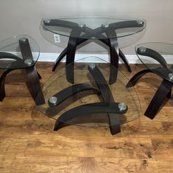 Allure 4 Piece Wood  Coffee Table Set