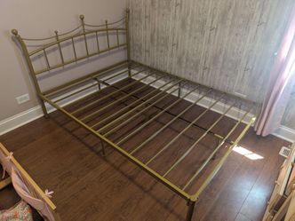 Girl's Solid Metal Full Size Bed Frame