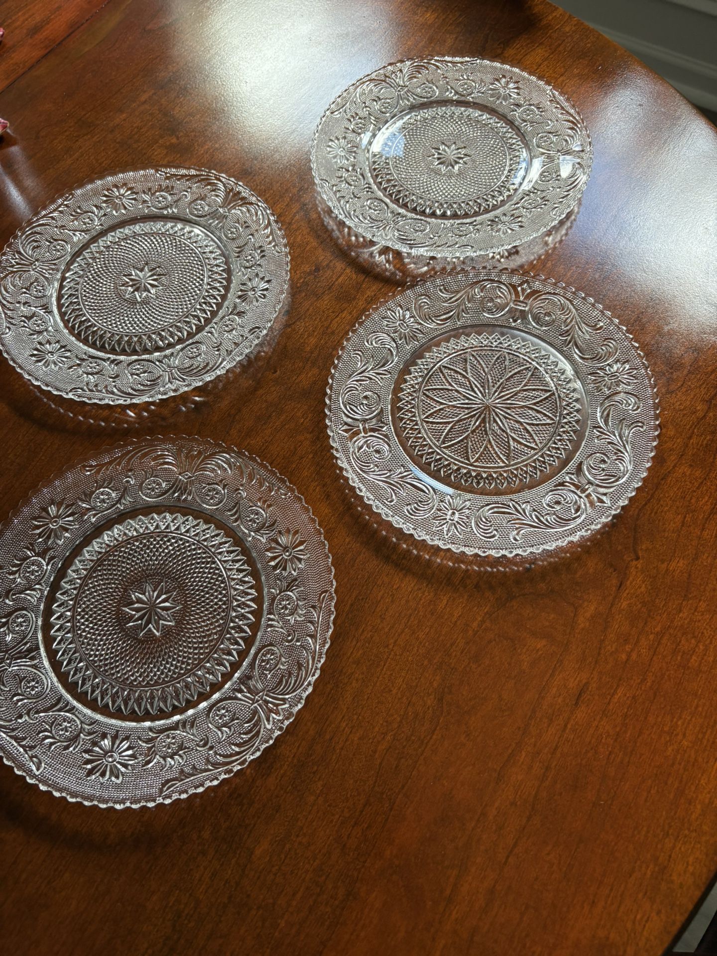 Sandwich/Salad Crystal Plates