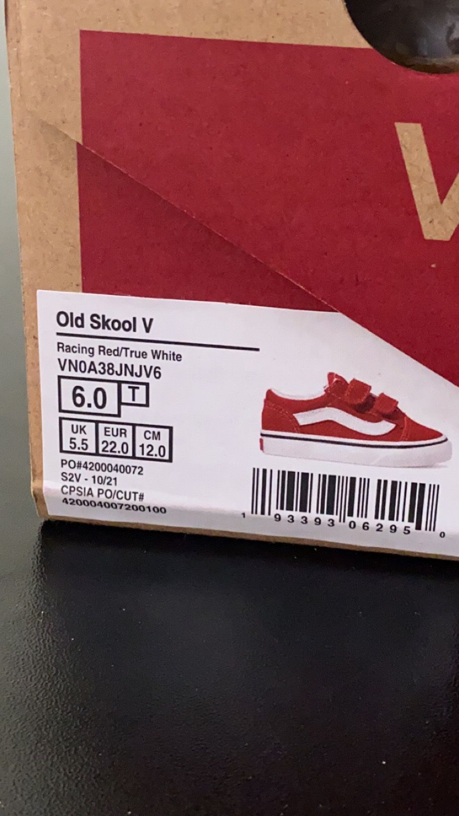 Brand new Red baby vans shoes 