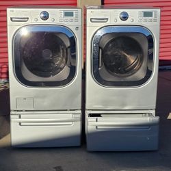 Lg Tromm Washer And GAS Dryer 