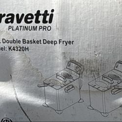 Bravetti Platinum Pro 5.5L Double Basket Deep Fryer (Model K4320H)