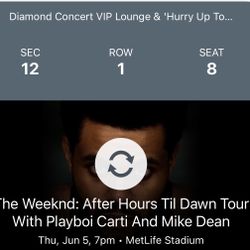 THE WEEKND FRONT ROW CONCERT TICKETS FOR SALE