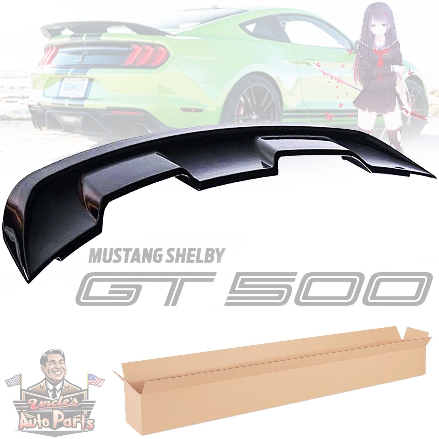 Ford Mustang 2015 to 2020 Shelby GT500 Cobra SVT Performance Rear Wing Spoiler Duckbill Duckwing