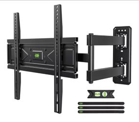 USX MOUNT Swivel TV Wall Mount for 26-60 Inch TVs up to 80 lbs, Single Articulating Arm, Full Motion TV Wall Mount Bracket with Swivel and Tilt, Max V