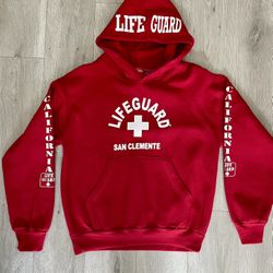 NEW Lifeguard San Clemente Red Hoodie Sweatshirt