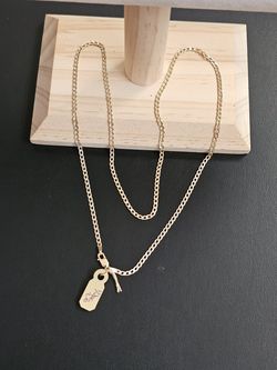 14k gold two tone necklace 20 inch