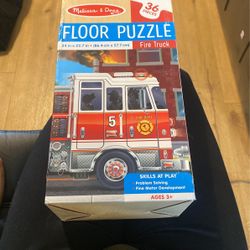 Melissa & Doug Fire Truck Giant Cardboard Floor Puzzle (36 Pcs)