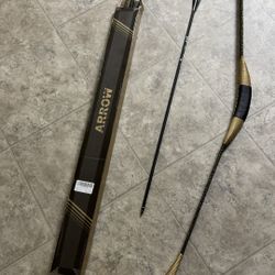 TOPARCHERY Traditional One-Piece Recurve Bow .