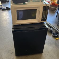 Microwave And Mini Fridge 