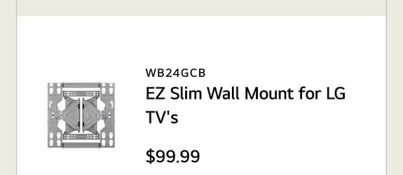 LG EZ Slim TV Wall Mount – Fits 55"–85" TVs